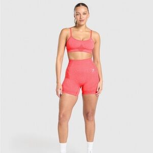 Gym shark Vital seamless bra and shorts 2.0 coral red size XS